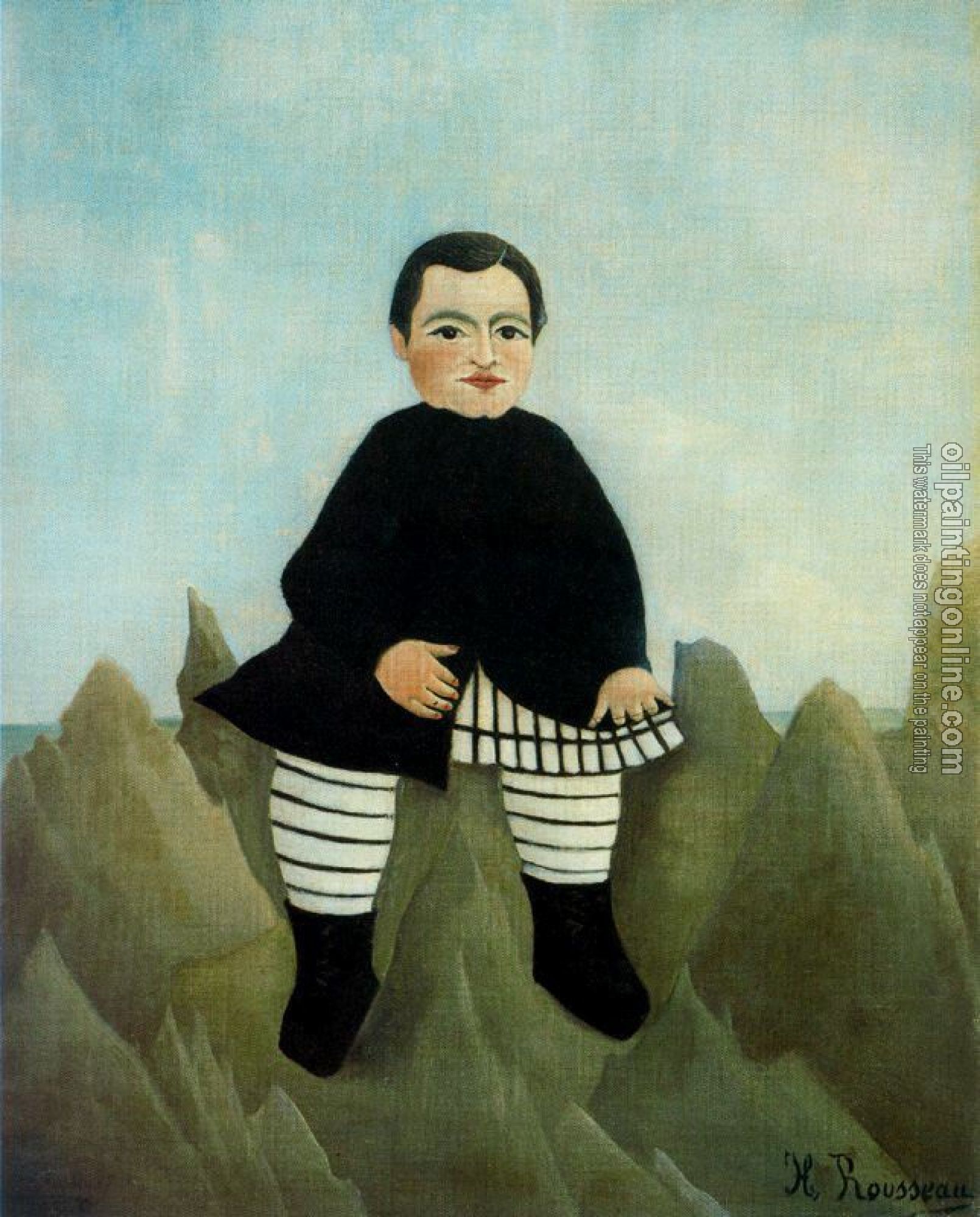 Henri Rousseau - Boy on the Rocks
